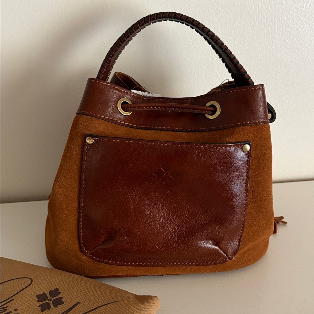 NWT Patricia Nash Elisa Suede Fringe Bucket bag purse - Picture 7 of 12